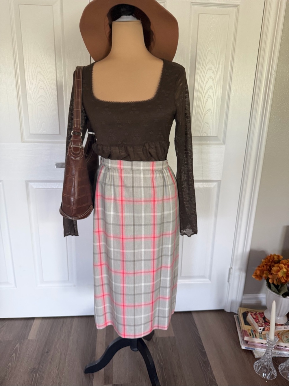 Vintage Pendleton Plaid Pencil Skirt